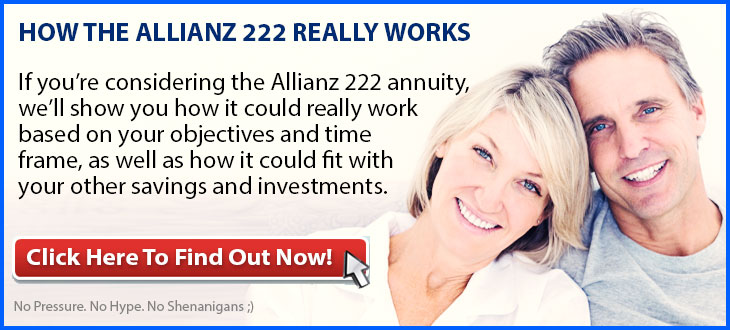 allianz 222 annuity banner with retired man and woman